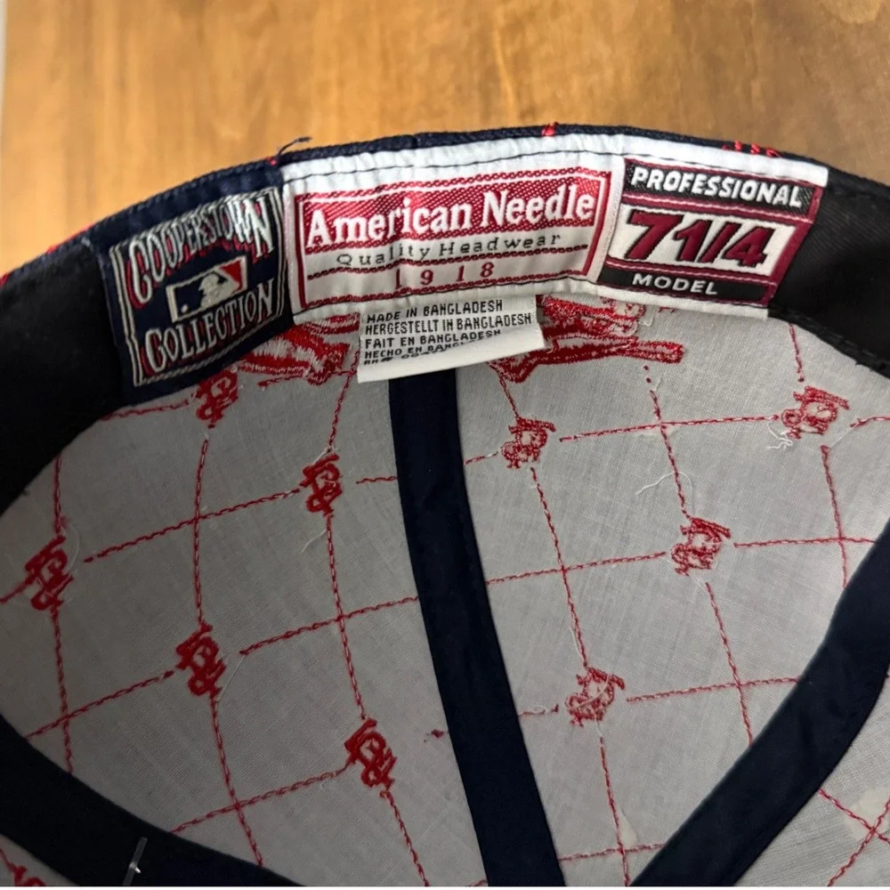 St Louis Cardinals Hat Mens 7 1/4 Navy Quilted‎ Fitted MLB American Needle AOP
